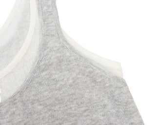 Linen Color Block Layered Knit Sleeveless