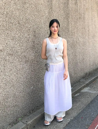 Linen Color Block Layered Knit Sleeveless