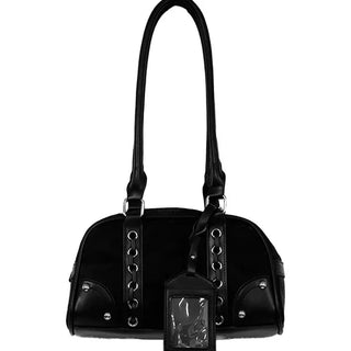 Long handle perforated shoulder bag