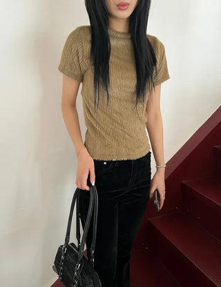 Long handle perforated shoulder bag