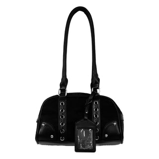 Long handle perforated shoulder bag