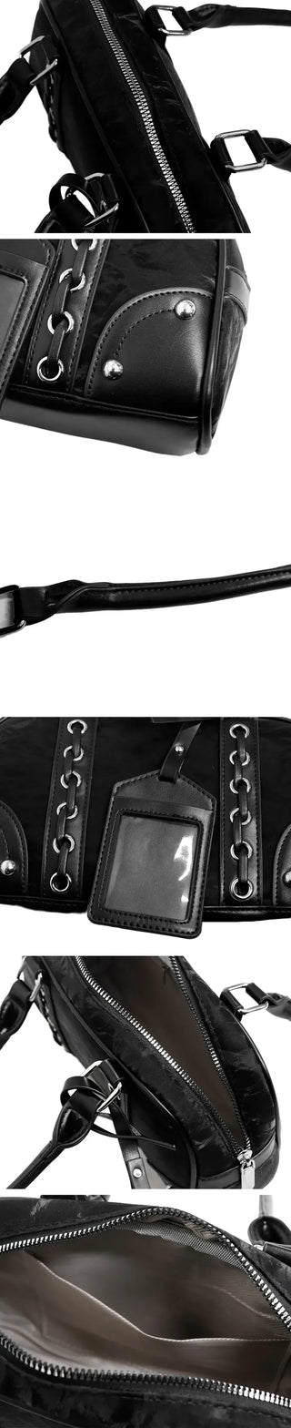Long handle perforated shoulder bag