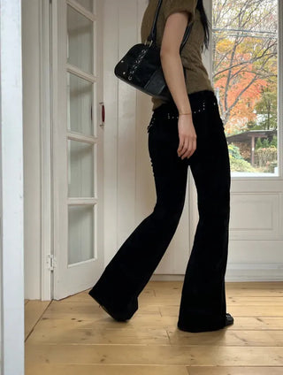Long handle perforated shoulder bag