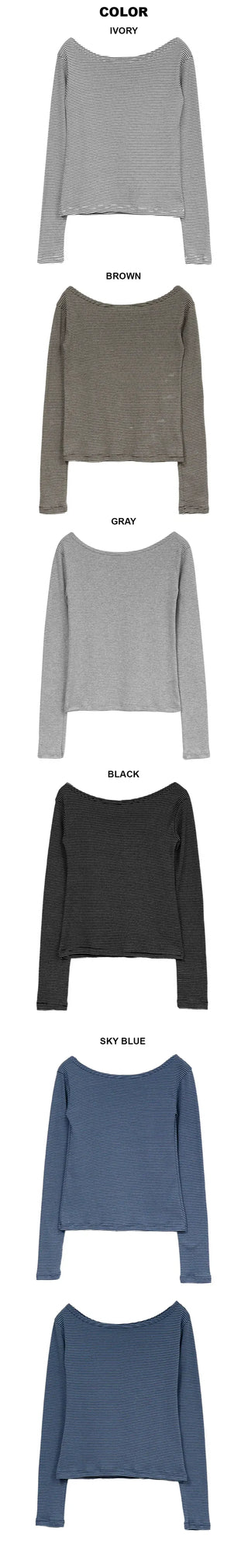 New New Striped Boat Neck Tee