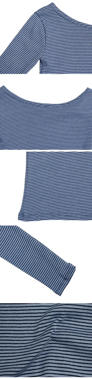 New New Striped Boat Neck Tee