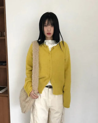 Low Button Hooded Long Sleeve