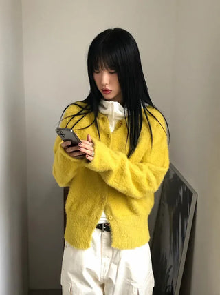 Low Button Hooded Long Sleeve