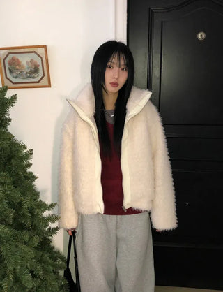Cuban Boucle Half Jumper