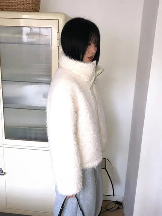 Cuban Boucle Half Jumper