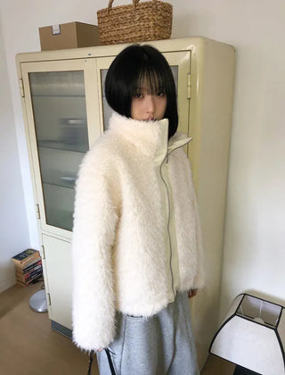 Cuban Boucle Half Jumper