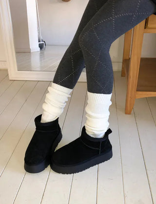 Ribbed Long Leg Warmers
