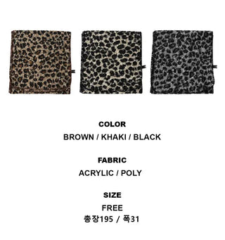 Noir Leopard Scarf