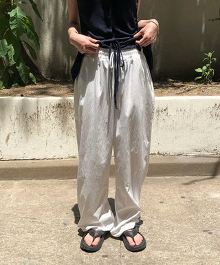 Air Cool String Banding Wide Pants