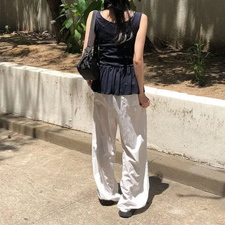 Air Cool String Banding Wide Pants