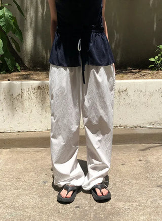 Air Cool String Banding Wide Pants