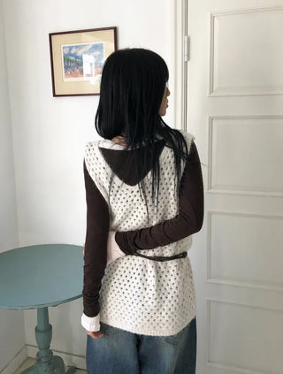 Dipping V-neck Long Sleeve