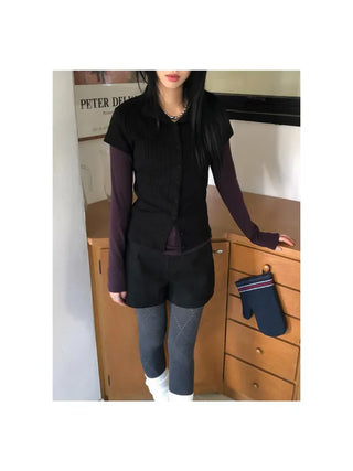 Diamond Punching Knit Tights