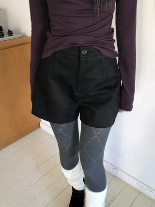 Diamond Punching Knit Tights