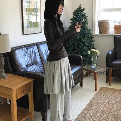 School Brushed Pleated Pants