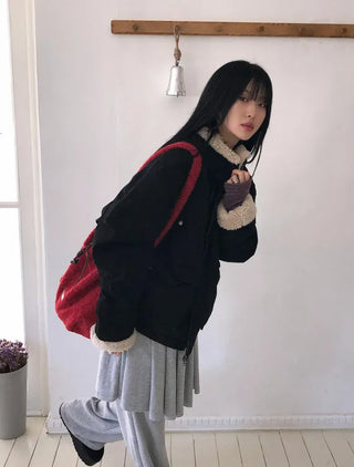 School Brushed Pleated Pants