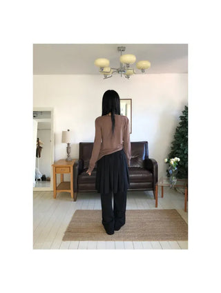 School Brushed Pleated Pants