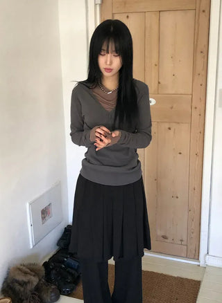 School Brushed Pleated Pants