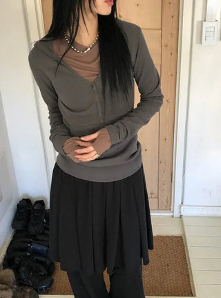 School Brushed Pleated Pants