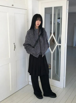 School Brushed Pleated Pants