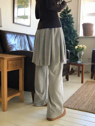 School Brushed Pleated Pants
