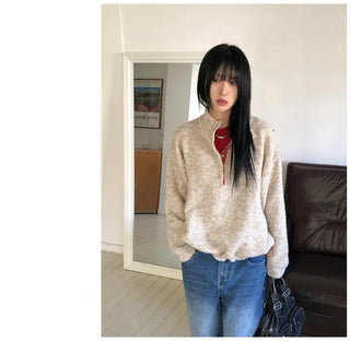 Faber Contrast Button Knit