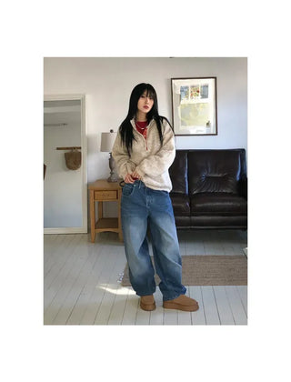 Faber Contrast Button Knit