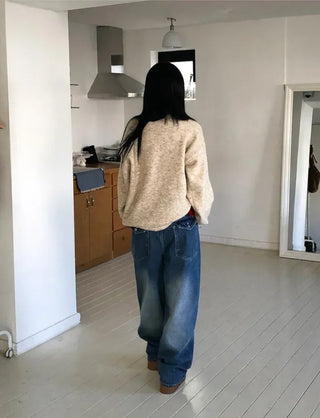 Faber Contrast Button Knit