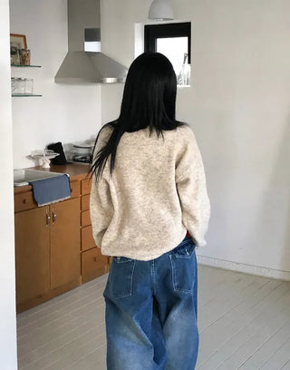 Faber Contrast Button Knit