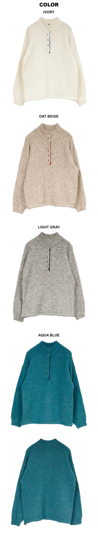 Faber Contrast Button Knit