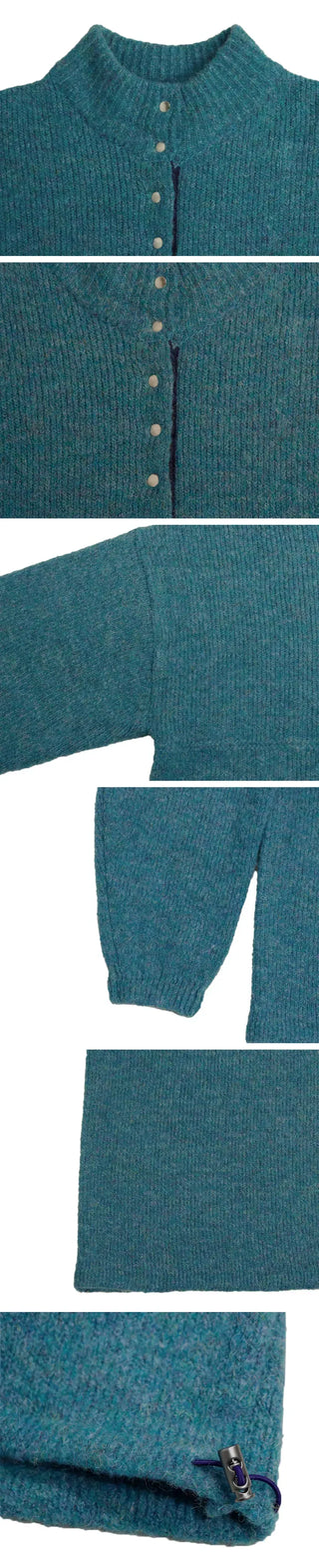 Faber Contrast Button Knit
