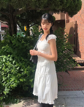 Frilled Tiered Layered Midi Skirt