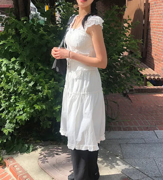 Frilled Tiered Layered Midi Skirt