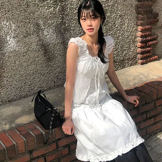 Frilled Tiered Layered Midi Skirt