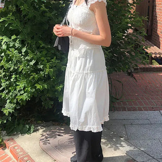 Frilled Tiered Layered Midi Skirt