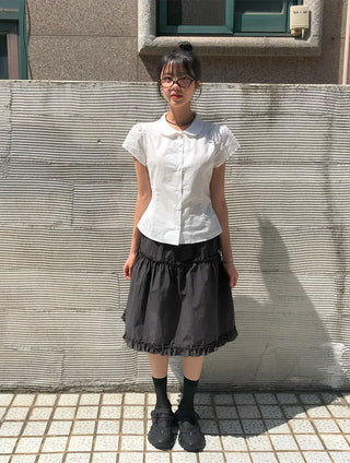 Frilled Tiered Layered Midi Skirt