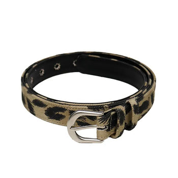 Leopard Eyelet Belt