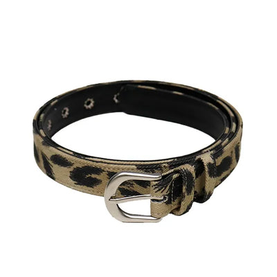 Leopard Eyelet Belt