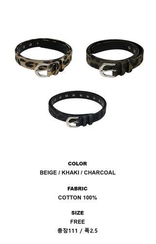 Leopard Eyelet Belt