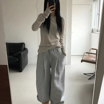 Genie Pintuck Wide Sweatpants