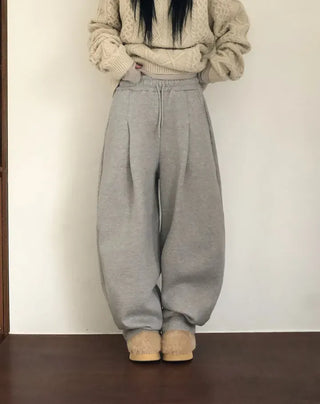 Genie Pintuck Wide Sweatpants