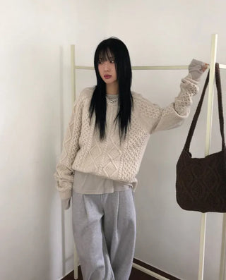 Genie Pintuck Wide Sweatpants