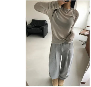 Genie Pintuck Wide Sweatpants