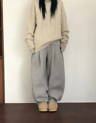 Genie Pintuck Wide Sweatpants