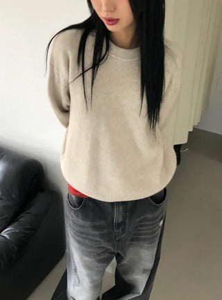 Double back pocket wide denim