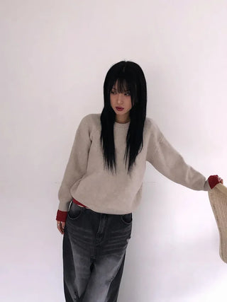 Double back pocket wide denim